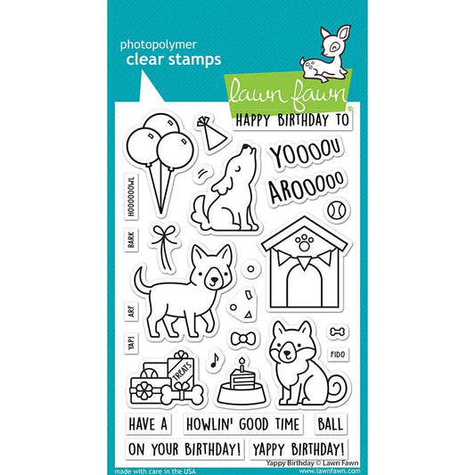 Lawn Fawn Clear Stamps - Yappy Birthday