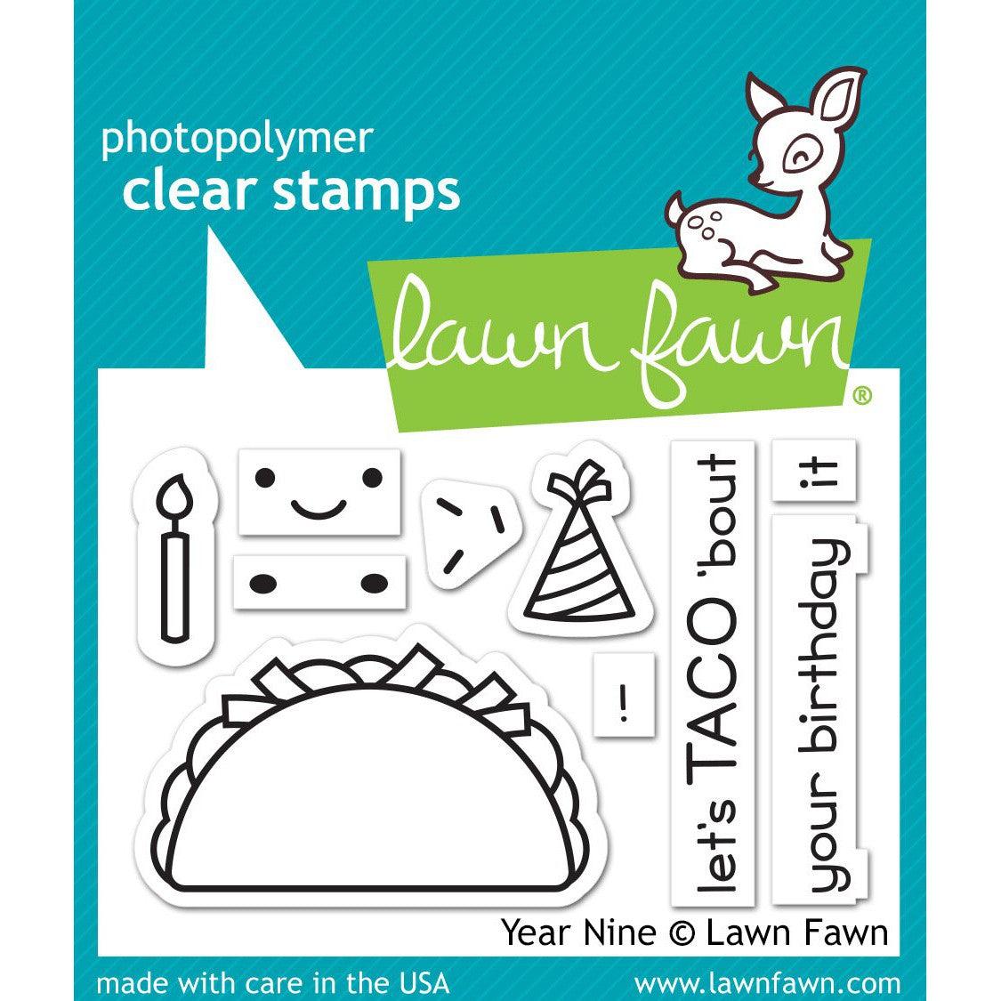 Lawn Fawn Clear Stamps - Year Nine