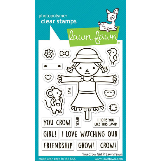 Lawn Fawn Clear Stamps - You Crow Girl