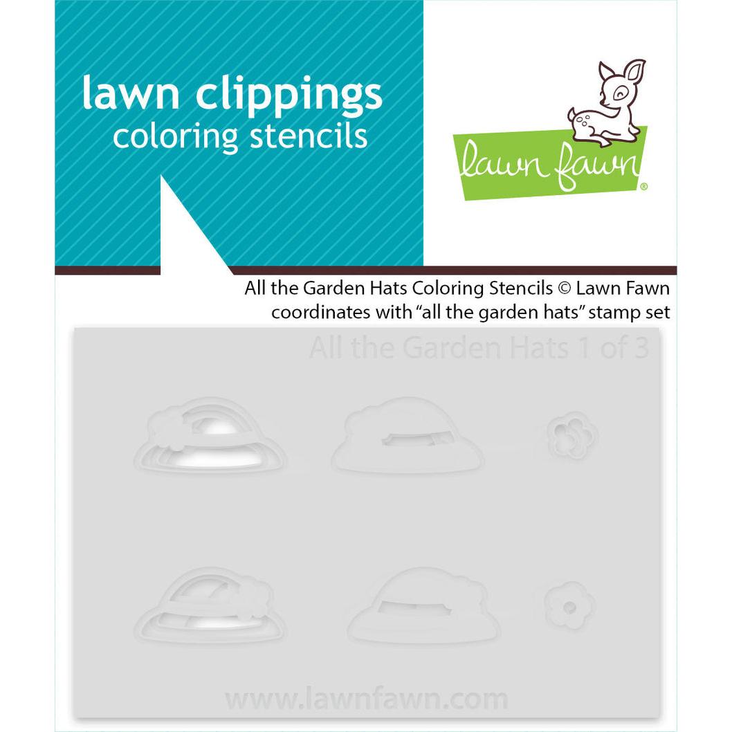 Lawn Fawn Coloring Stencils - All The Garden Hats
