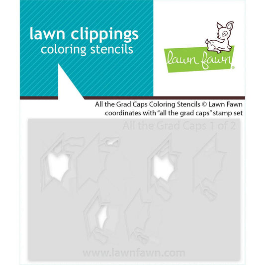 Lawn Fawn Coloring Stencils - All The Grad Caps