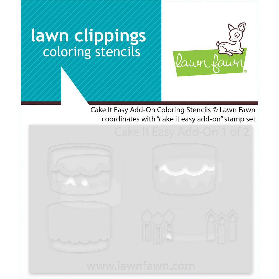Lawn Fawn Coloring Stencils - Cake It Easy Add-On