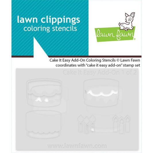 Lawn Fawn Coloring Stencils - Cake It Easy Add-On