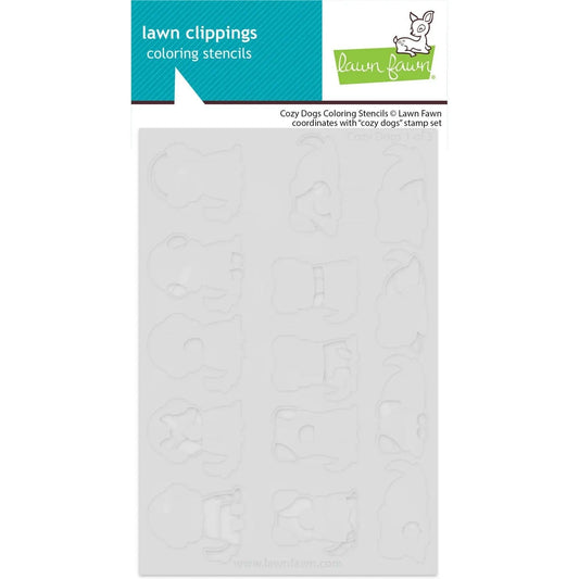 Lawn Fawn Coloring Stencils - Cozy Dogs