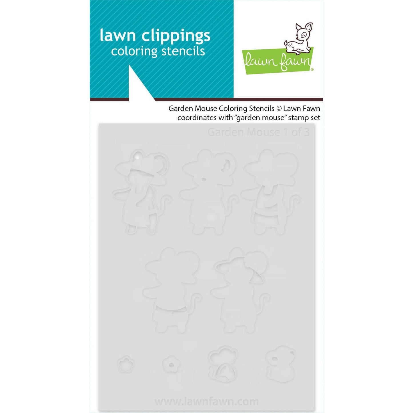 Lawn Fawn Coloring Stencils - Garden Mouse