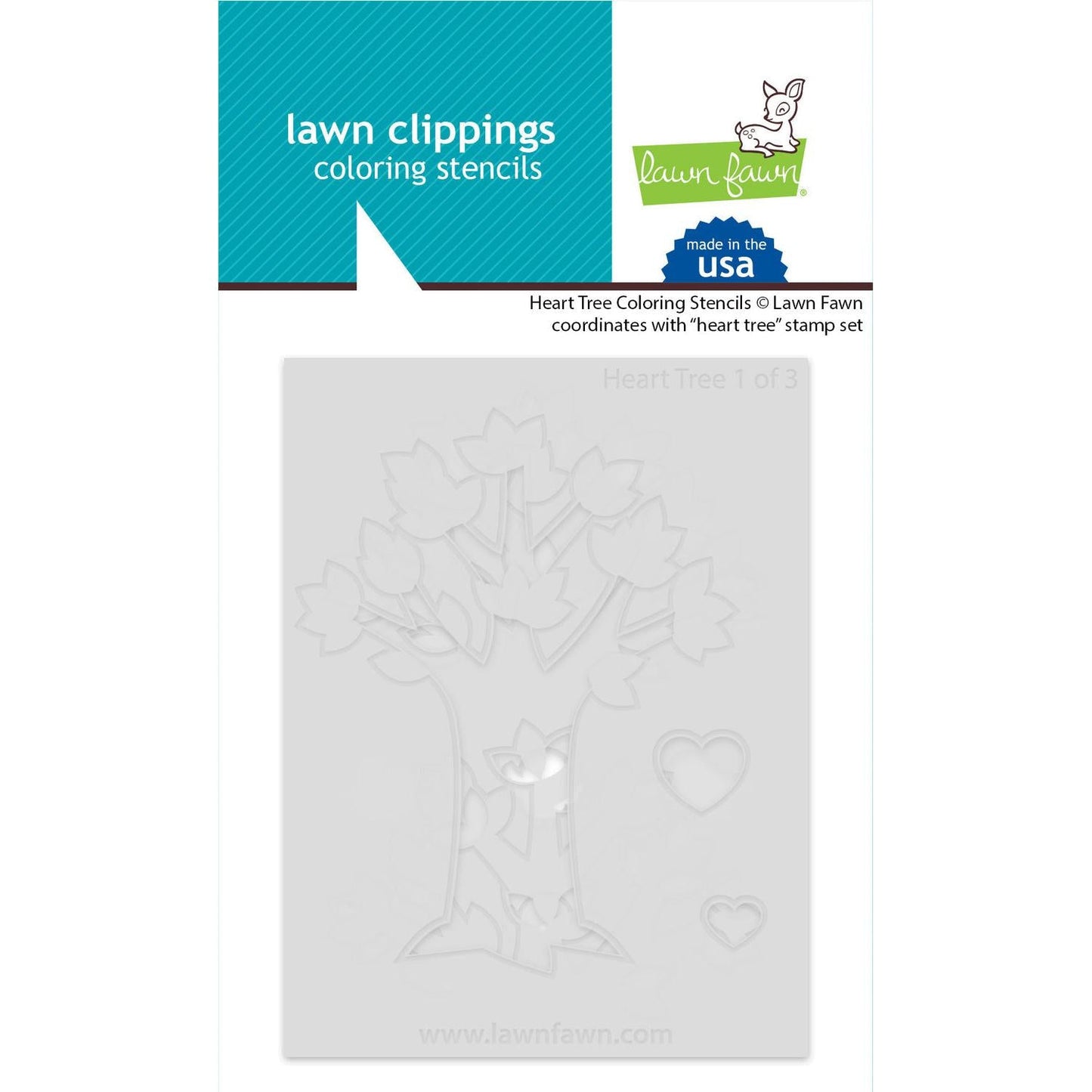 Lawn Fawn Coloring Stencils - Heart Tree