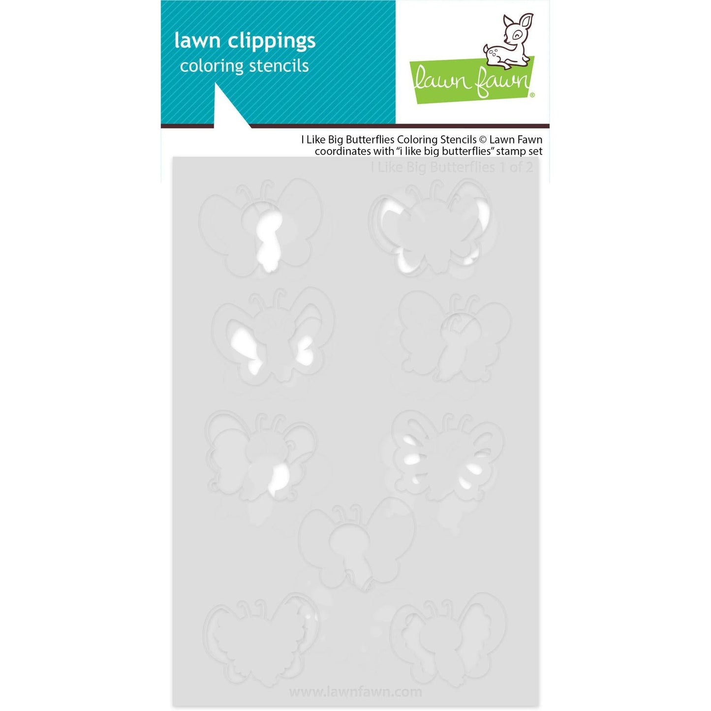 Lawn Fawn Coloring Stencils - I Like Big Butterflies