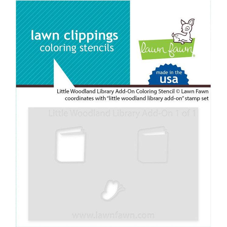 Lawn Fawn Coloring Stencils - Little Woodland Library Add-On