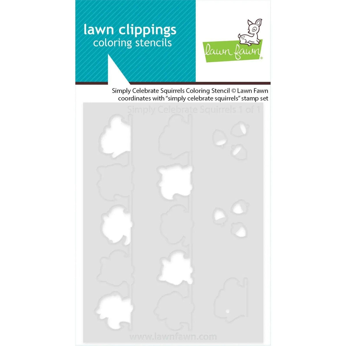 Lawn Fawn Coloring Stencils - Simply Celebrate Squirrels