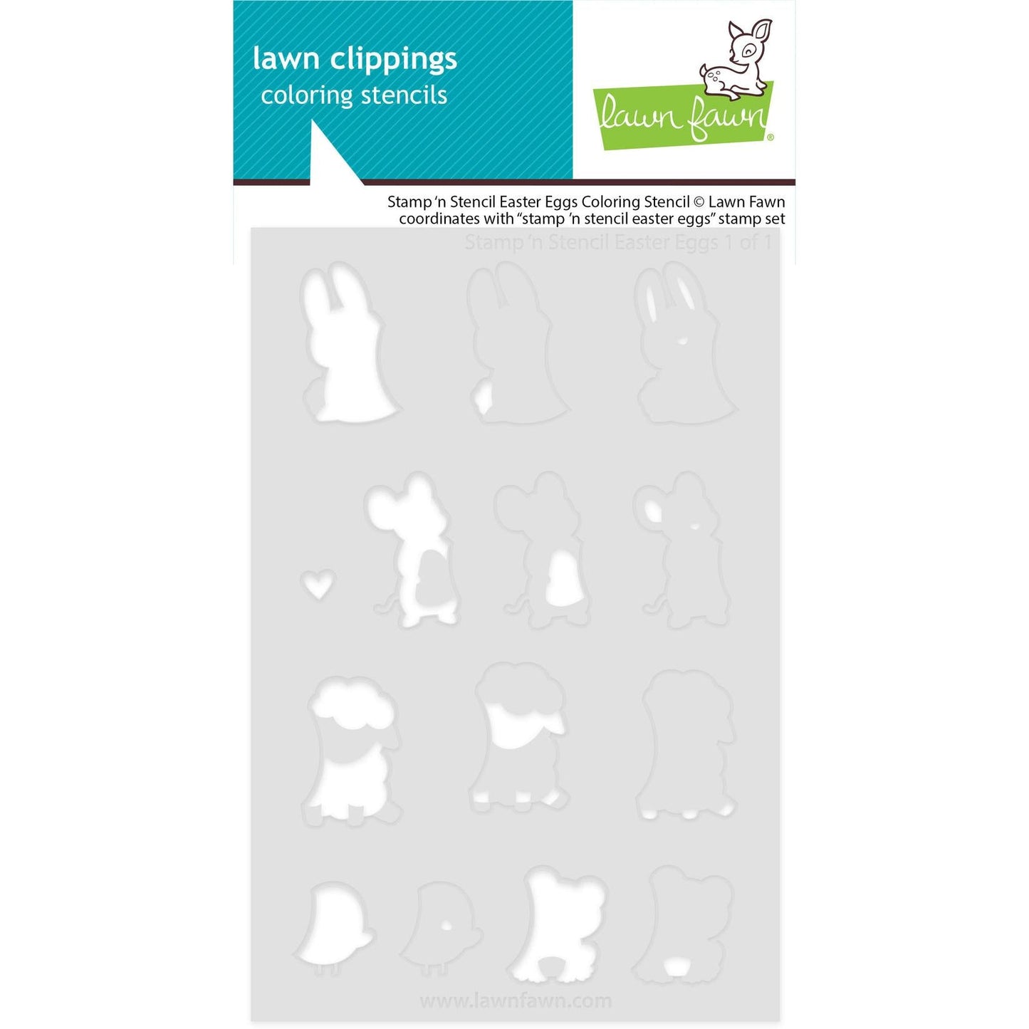 Lawn Fawn Coloring Stencils - Stamp 'n Stencil Easter Eggs