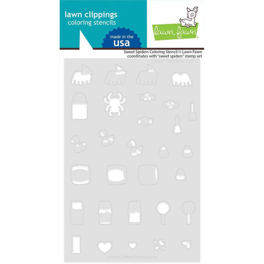 Lawn Fawn Coloring Stencils - Sweet Spiders