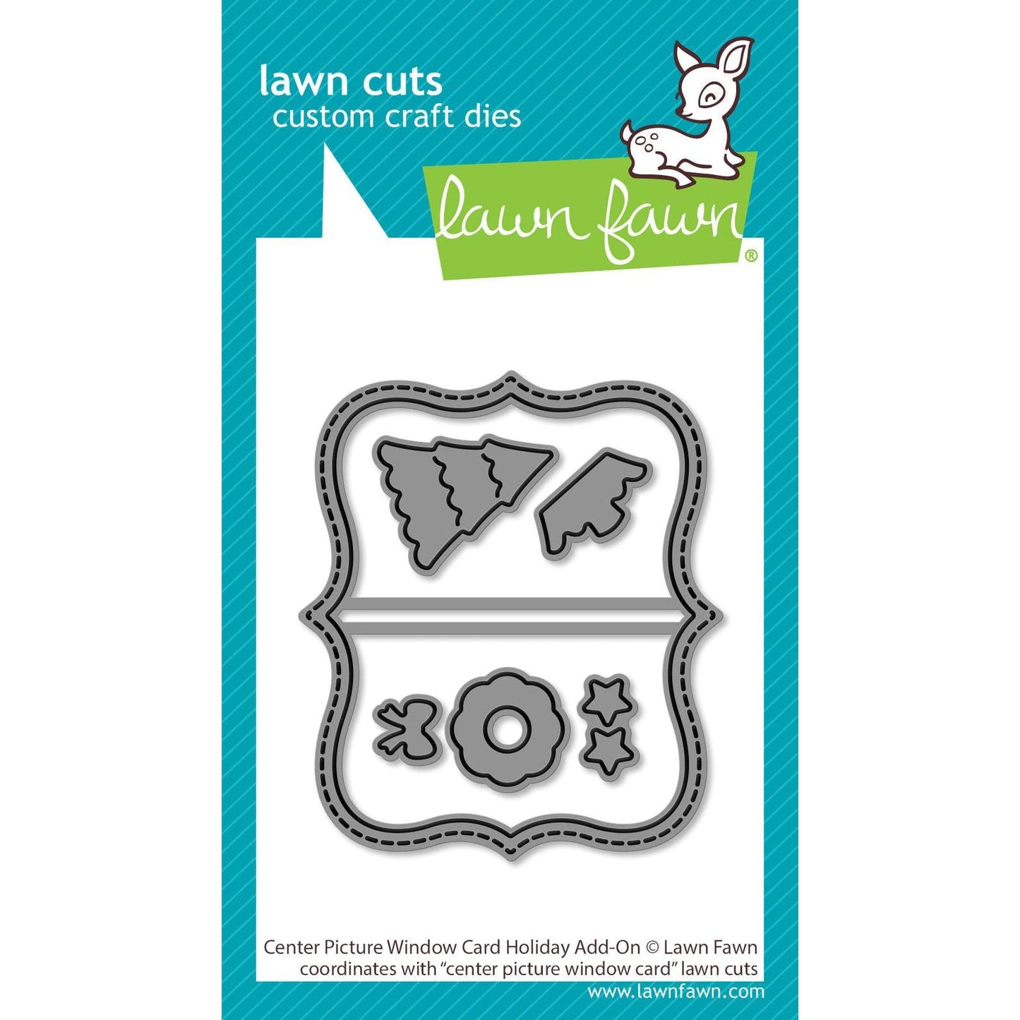 Lawn Fawn Lawn Cuts - Center Picture Window Card Holiday Add-on