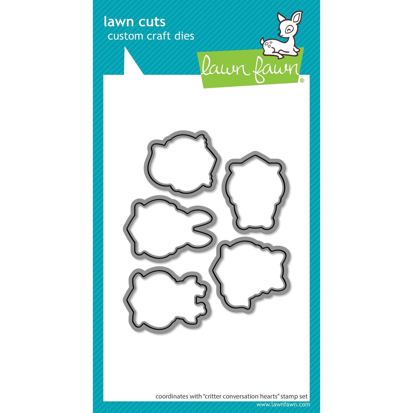 Lawn Fawn Lawn Cuts - Critter Conversation Hearts