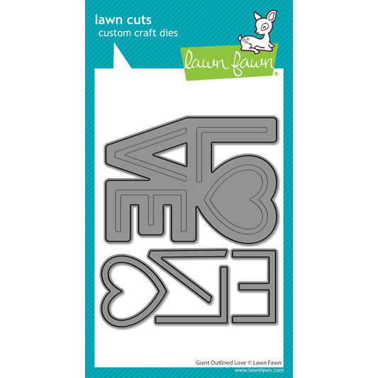 Lawn Fawn Lawn Cuts - Giant Outlined Love