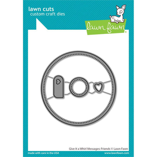 Lawn Fawn Lawn Cuts - Give It A Whirl Messages: Friends
