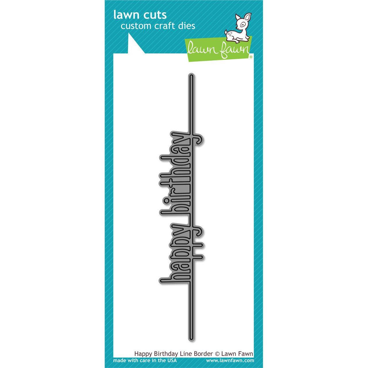 Lawn Fawn Lawn Cuts - Happy Birthday Line Border