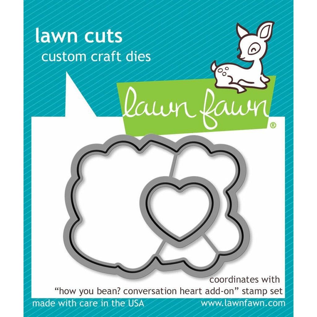 Lawn Fawn Lawn Cuts - How You Bean? Conversation Heart Add-On