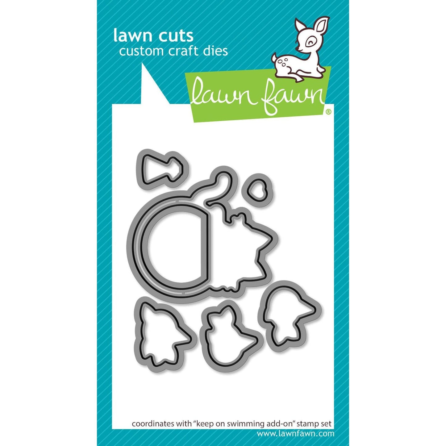 Lawn Fawn Lawn Cuts - Keep On Swimming Add-On