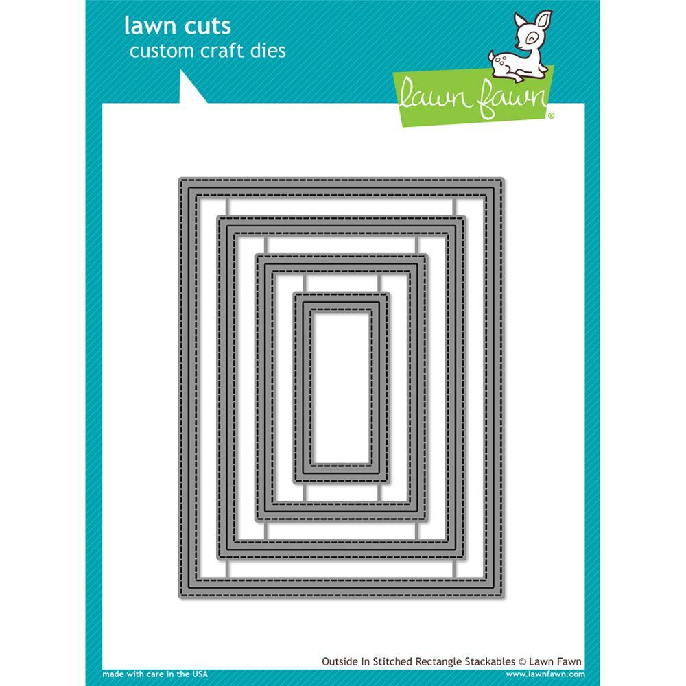 Lawn Fawn Lawn Cuts - Outside In Stitched Rectangle Stackables