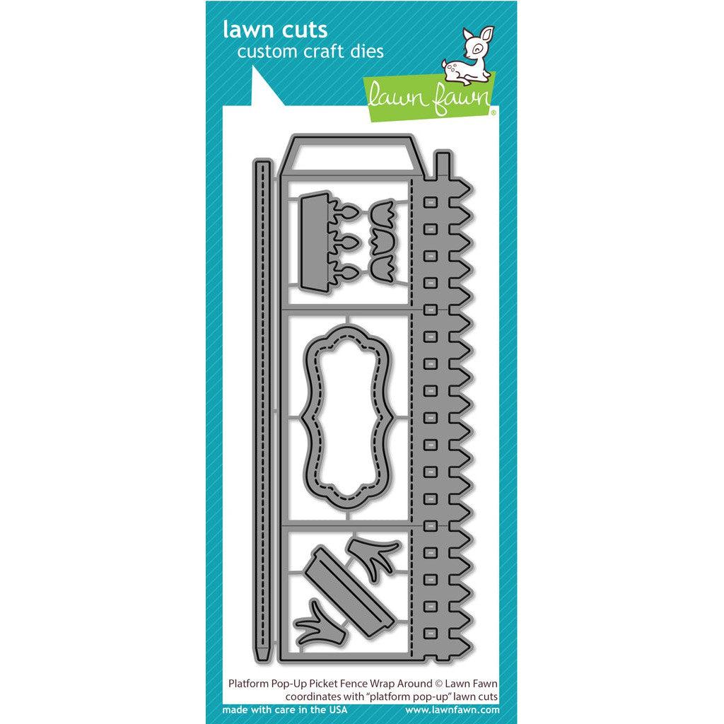 Lawn Fawn Lawn Cuts - Platform Pop-Up Picket Fence Wrap Around