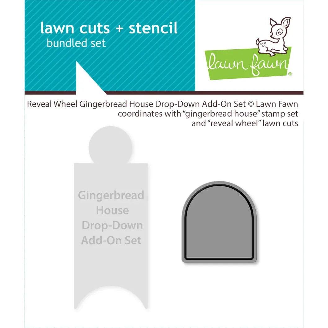 Lawn Fawn Lawn Cuts - Reveal Wheel Gingerbread House Drop-Down Add-On