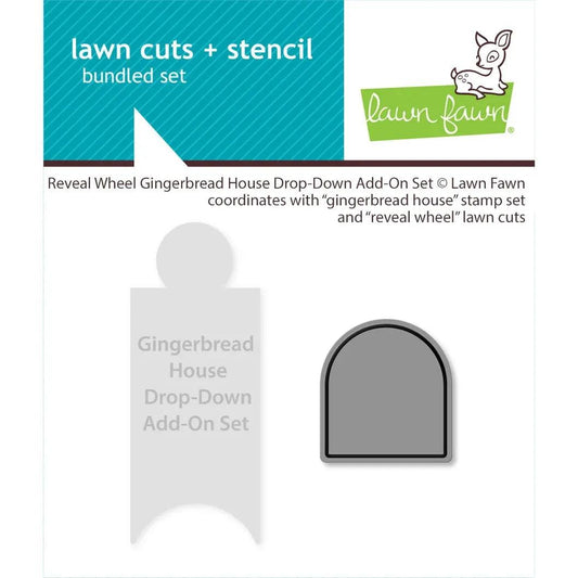 Lawn Fawn Lawn Cuts - Reveal Wheel Gingerbread House Drop-Down Add-On