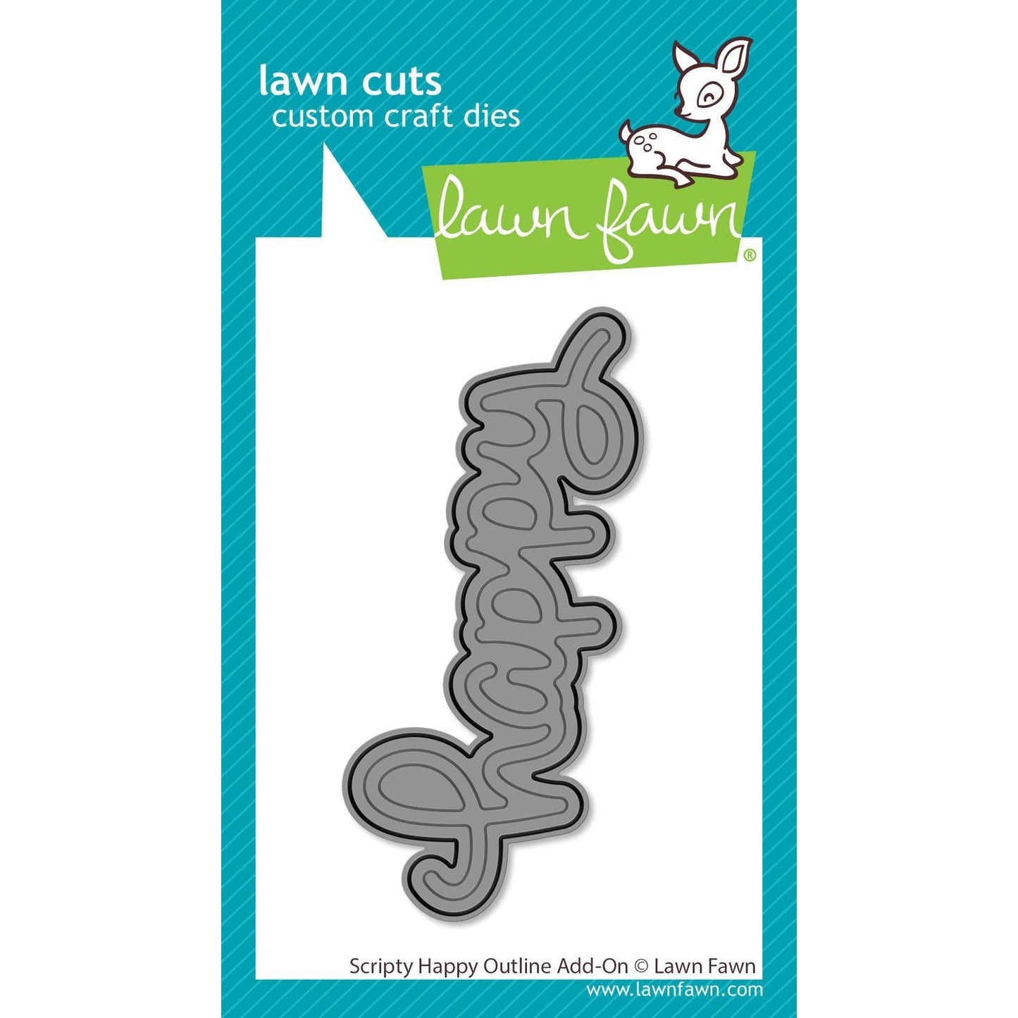 Lawn Fawn Lawn Cuts - Scripty Happy Outline Add-On