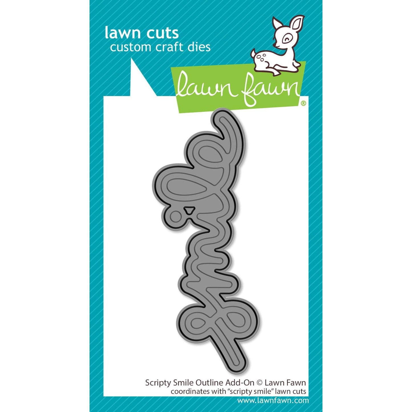 Lawn Fawn Lawn Cuts - Scripty Smile Outline Add-On