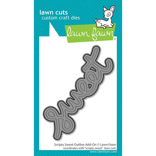 Lawn Fawn Lawn Cuts - Scripty Sweet Outline Add-On