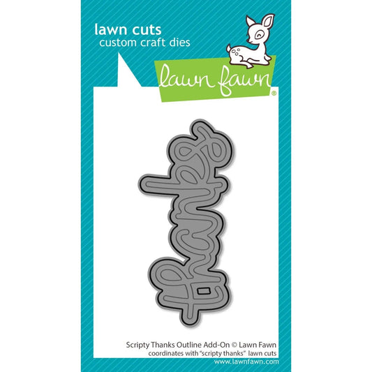 Lawn Fawn Lawn Cuts - Scripty Thanks Outline Add-On