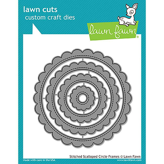 Lawn Fawn Lawn Cuts - Stitched Scalloped Circle Frames