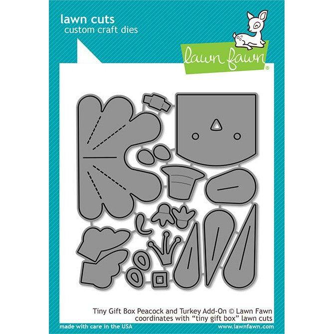 Lawn Fawn Lawn Cuts - Tiny Gift Box Peacock and Turkey Add-On