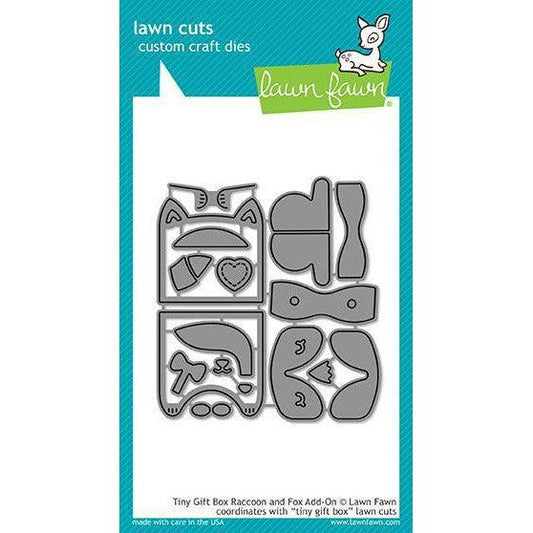 Lawn Fawn Lawn Cuts - Tiny Gift Box With Raccoon & Fox Add-On
