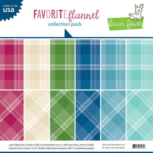 Lawn Fawn Petite Paper Pack - Favorite Flannel