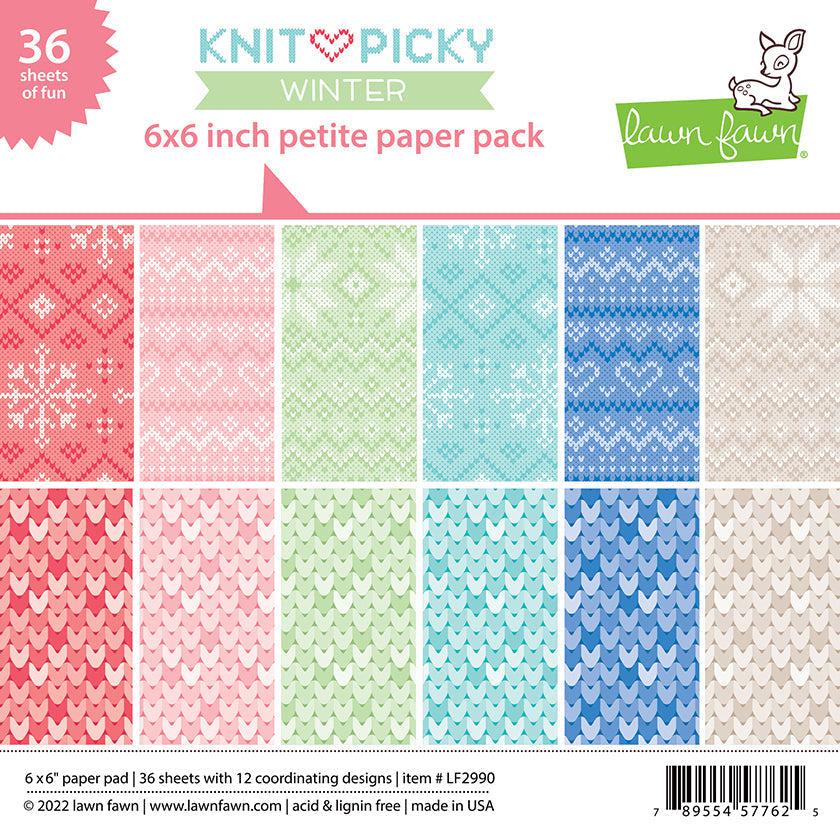 Lawn Fawn Petite Paper Pack - Knit Picky Winter