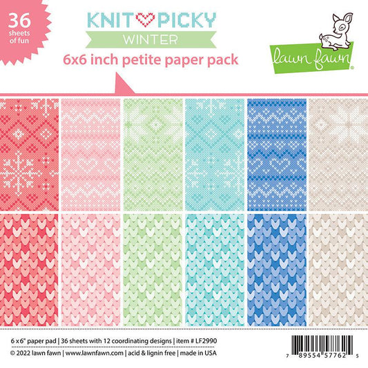 Lawn Fawn Petite Paper Pack - Knit Picky Winter