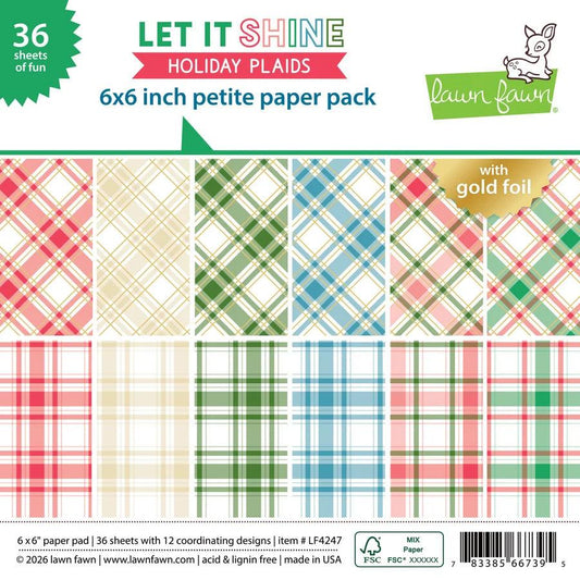 Lawn Fawn Petite Paper Pack - Let It Shine Holiday Plaids