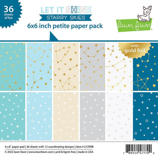 Lawn Fawn Petite Paper Pack - Let It Shine Starry Skies