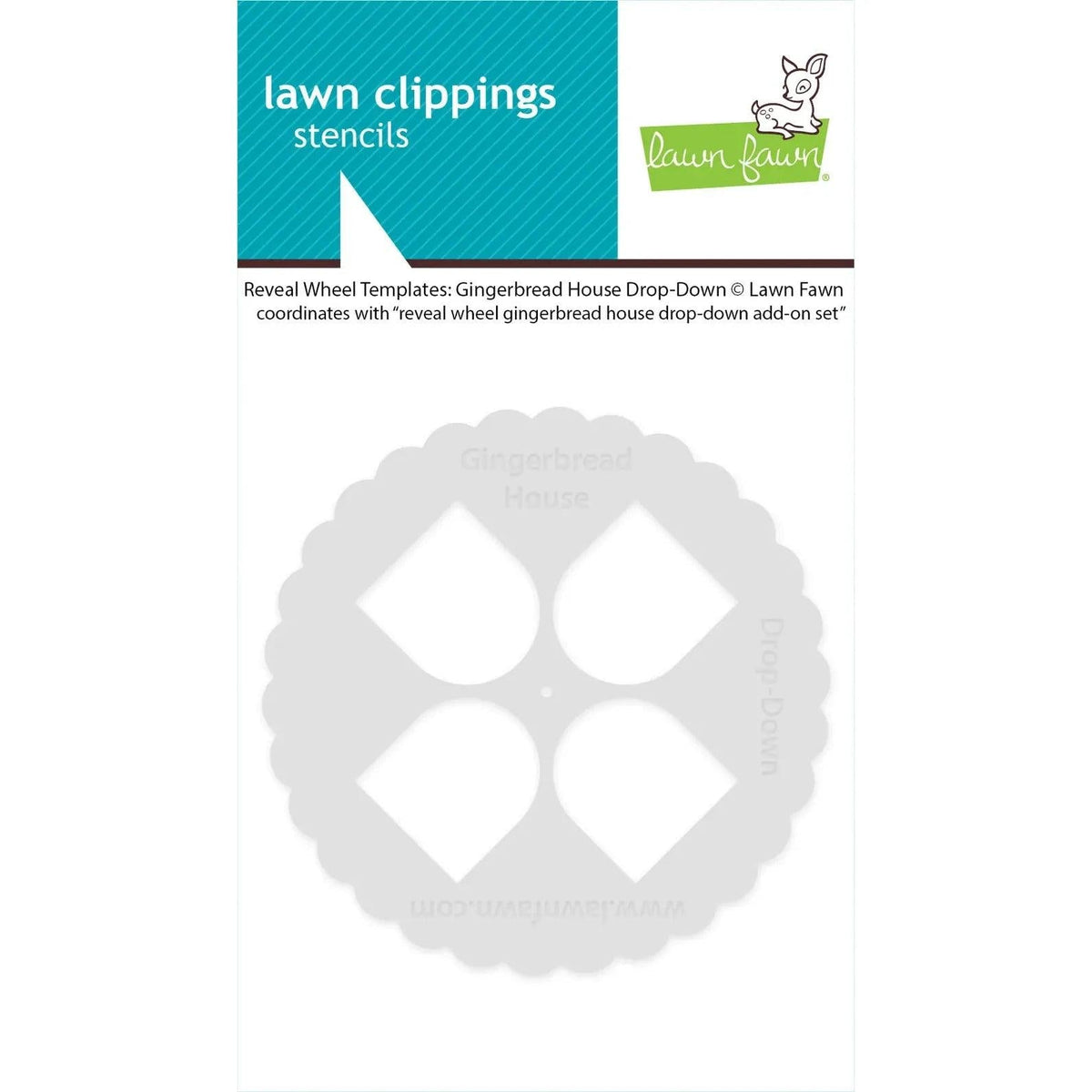 Lawn Fawn Reveal Wheel Templates: Gingerbread House Drop-Down