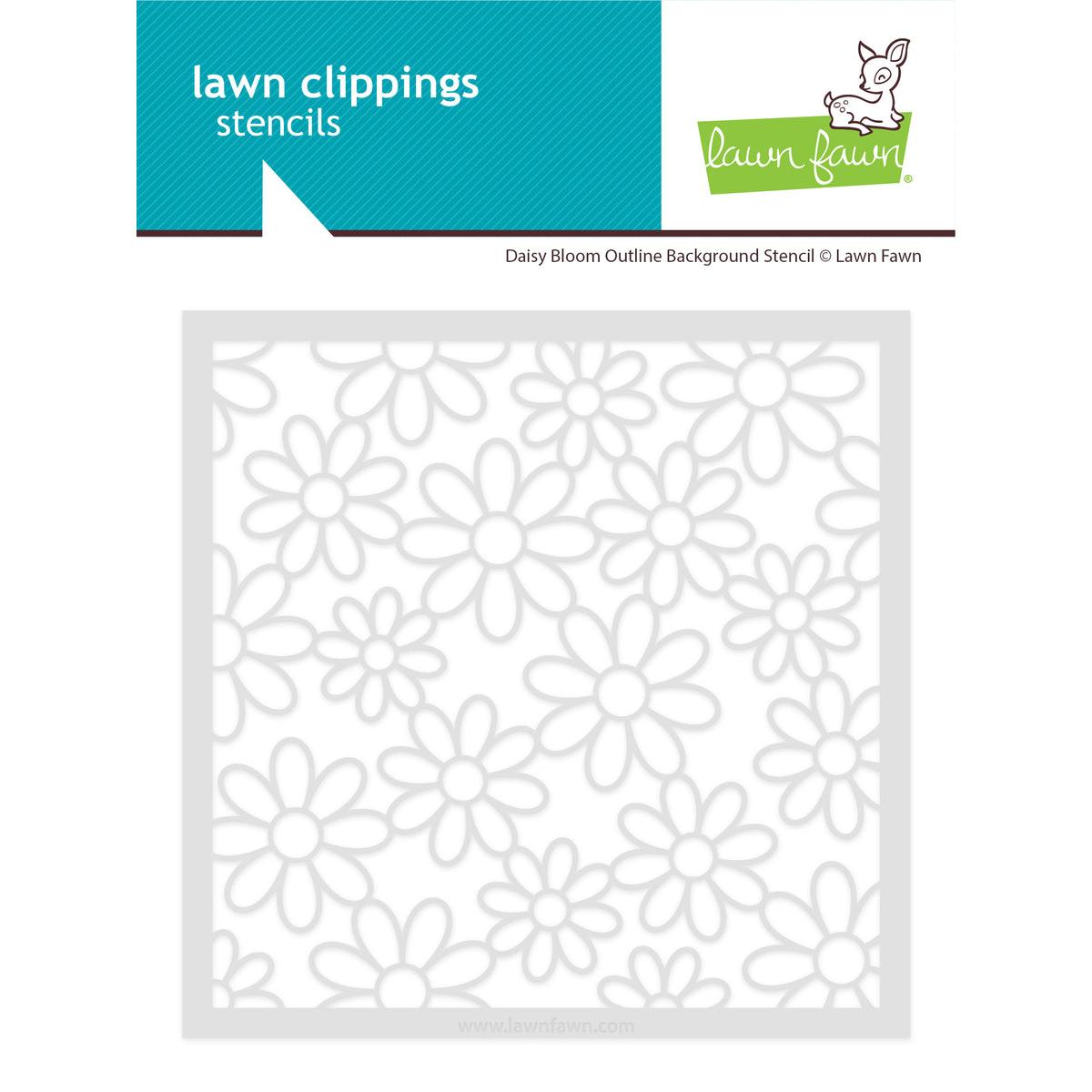 Lawn Fawn Stencils - Daisy Bloom Outline Background