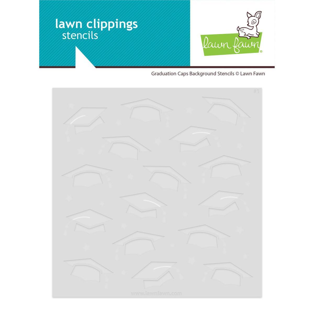 Lawn Fawn Stencils - Graduation Caps Background