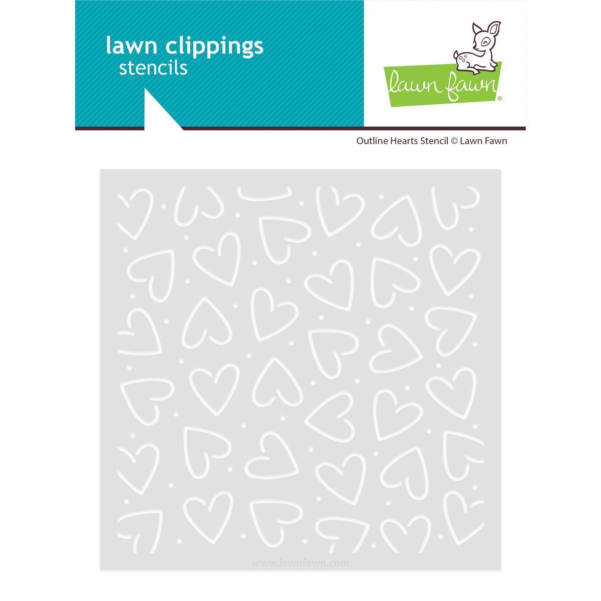 Lawn Fawn Stencils - Outline Hearts