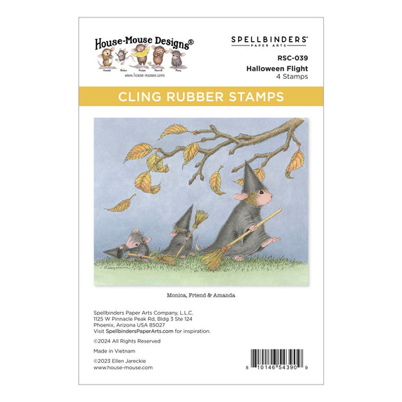 Spellbinders Cling Stamps - Halloween Flight