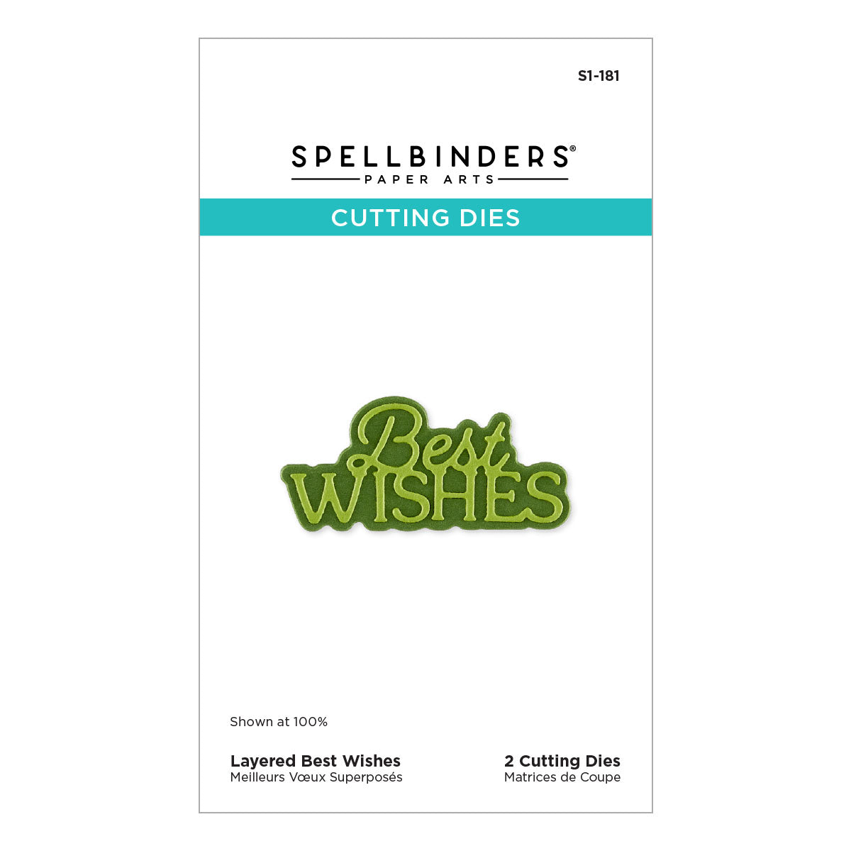 Spellbinders Dies - Layered Best Wishes
