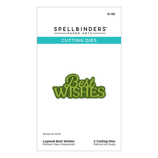 Spellbinders Dies - Layered Best Wishes