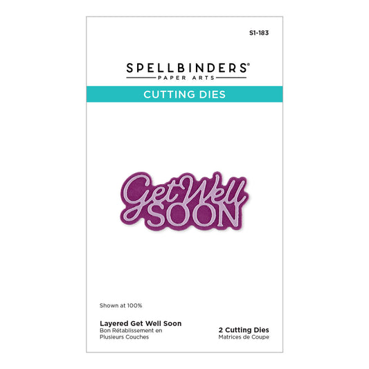 Spellbinders Dies - Layered Get Well Soon