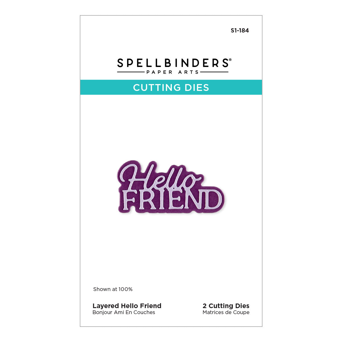 Spellbinders Dies - Layered Hello Friend
