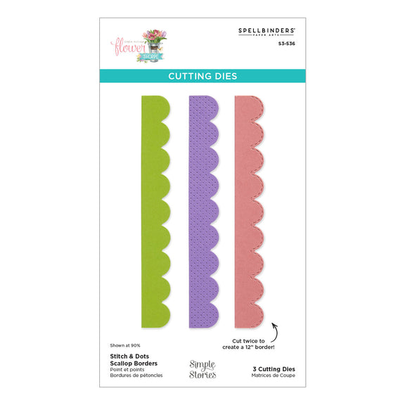 Spellbinders Dies - Stitch & Dots Scallop Borders