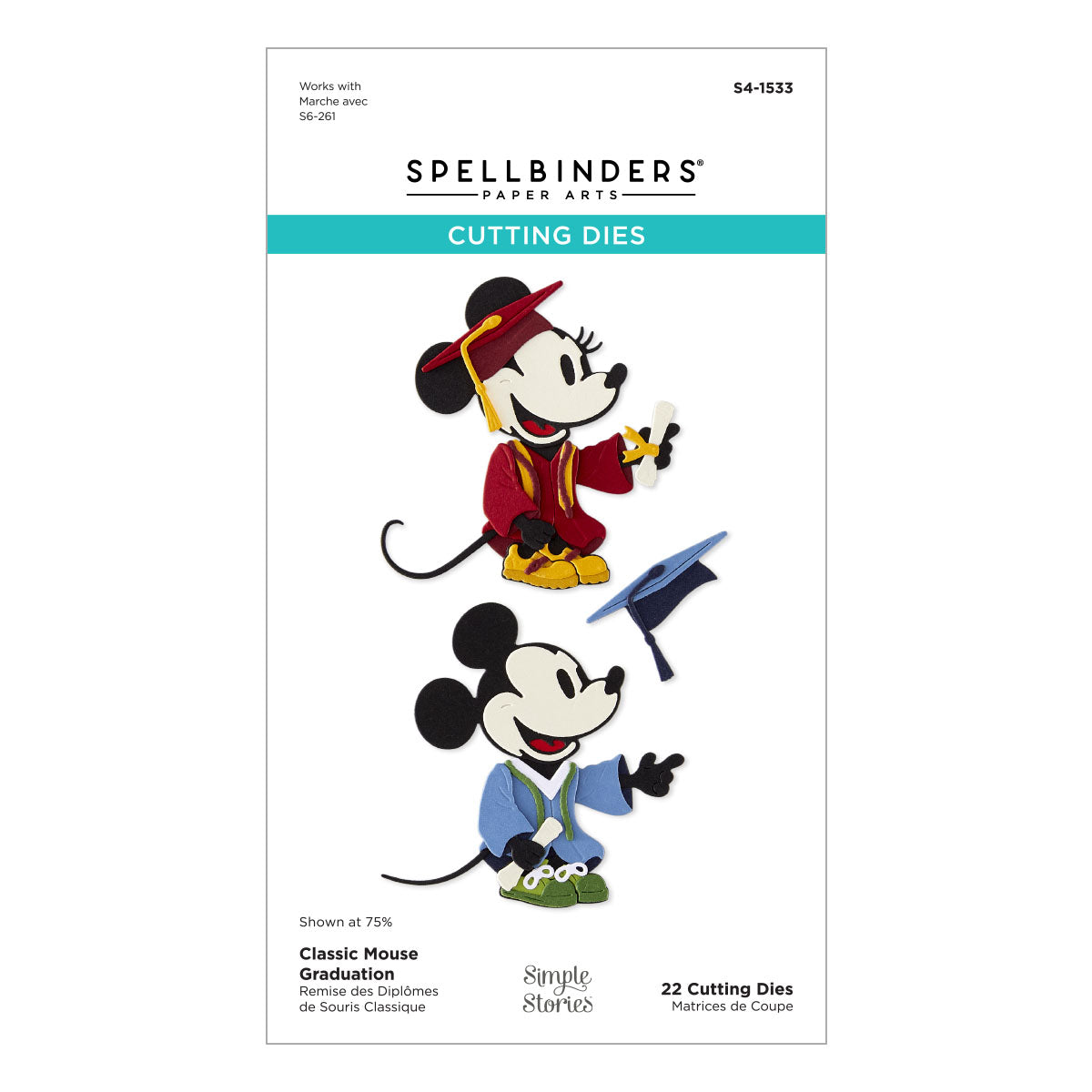 Spellbinders Dies - Classic Mouse Graduation