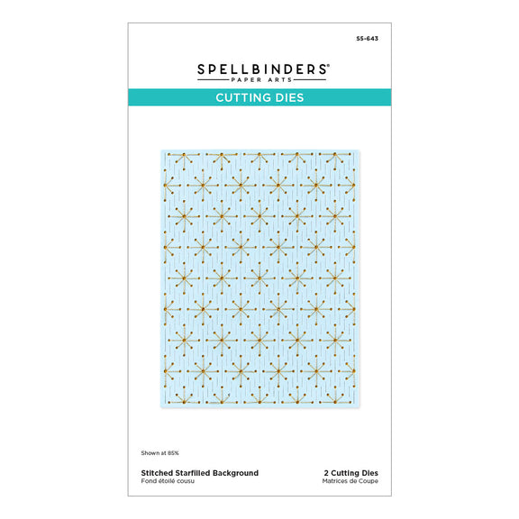 Spellbinders Dies - Stitched Starfilled Background